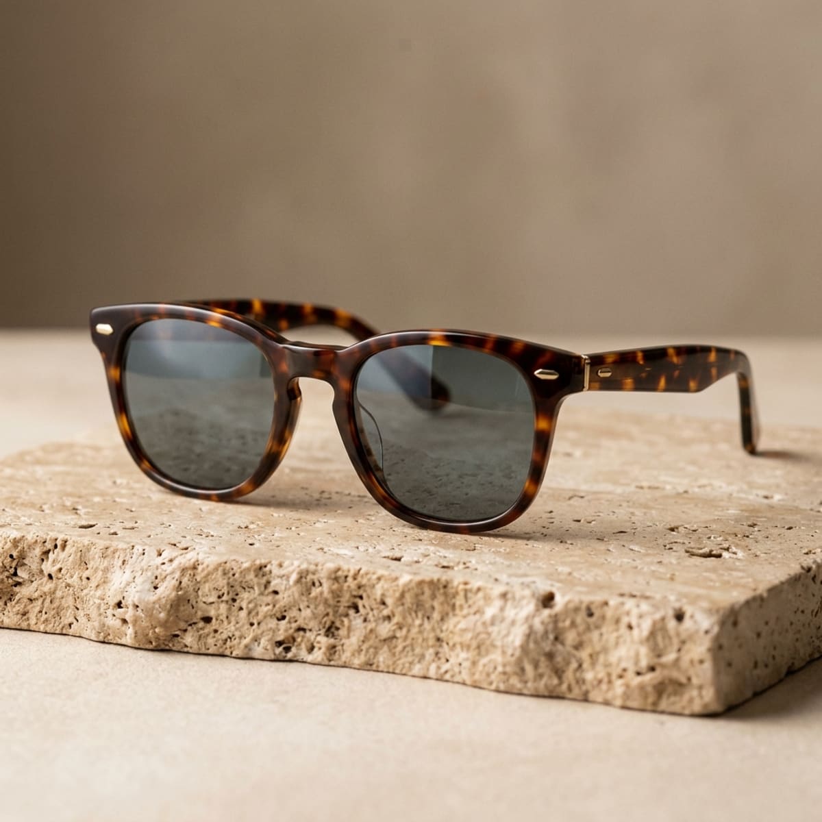 Kacamata Hitam Tortoiseshell — Frame acetate tortoiseshell, lensa polarized UV400.